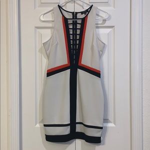 Black white and orange dress, only worn once!